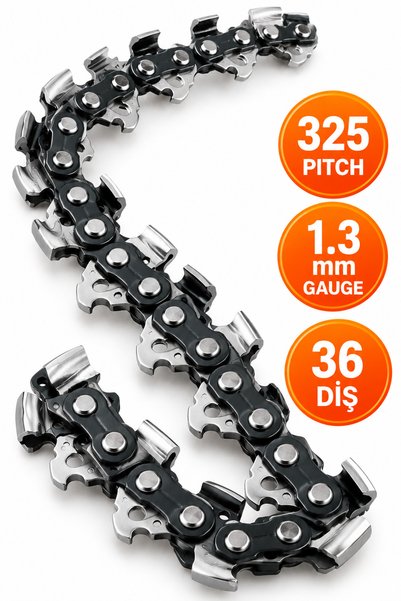 AKDO HIRDAVAT Benzinli Motorlu Testere Zinciri .325” 1.3 mm 36 Diş – Hızar Zi...