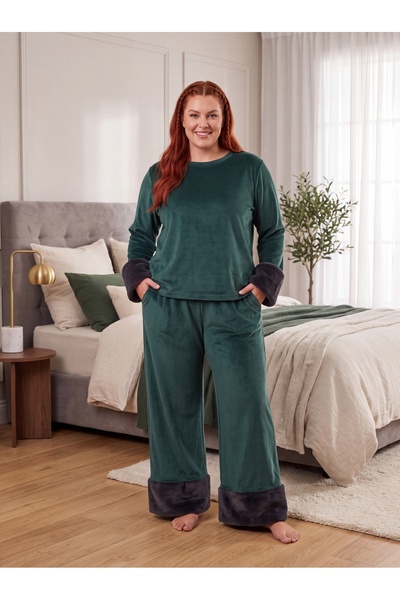 Lohussa New Season Velvet Plush Detailed Special Design Long Sleeve Plus Size...
