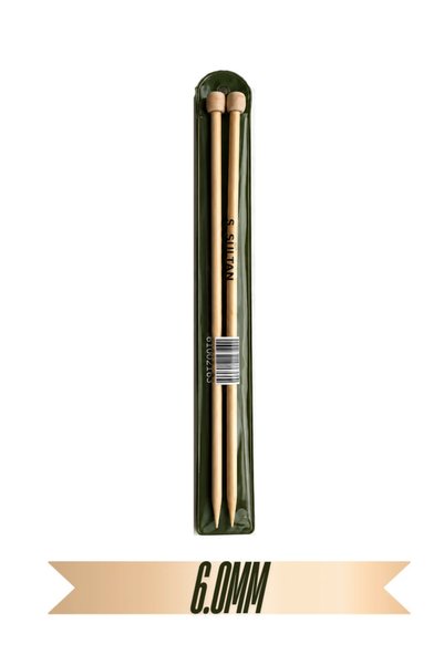 hobi dünyası evim Sultan Bambu Örgü Şişi 35 CM No: 6 mm