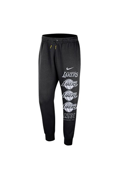 Nike Erkek Siyah Los Angeles Lakers Courtside NBA Club Fleece Jogger Eşofman ...