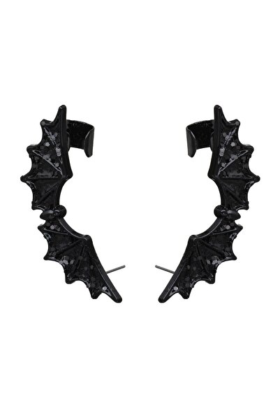 OEM Cercei tip Cui cu Clips de Halloween Liliac Negru cu Strass Negru – Bijut...
