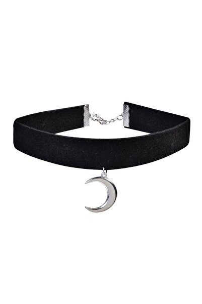 OEM Accesoriu Deghizare Gothic Chocker Luna Argintie – Bijuterie de Costum cu...