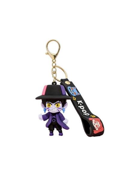 KPop Demon Hunters Figurina breloc din silicon, chei sau ghiozdan, 8 cm, 5 ani +, negru