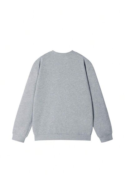 WESTİMO Women's Gray Double Eye Oversize Sweatshirt