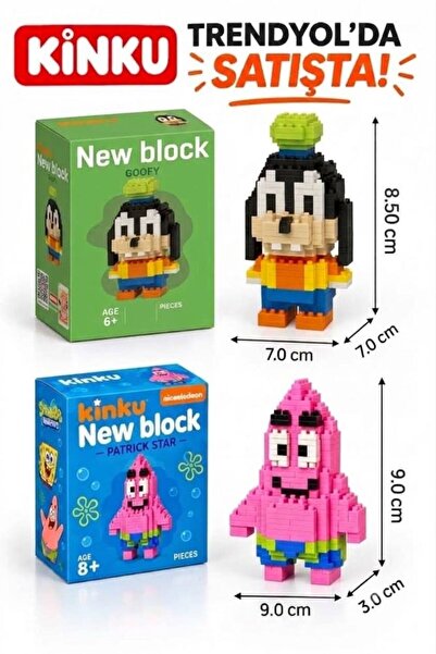 KİNKU Ne Block Puzzle-Yapboz-3d Zeka Geliştiren-Mini Sevimli Figürler Minyatür