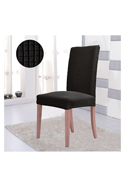 OEM Husă elastică scaun neagră cu carouri reliefate – aspect elegant pentru s...