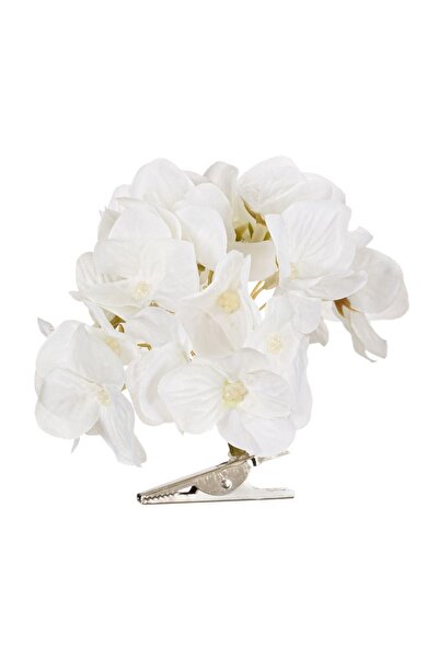 OEM Floare Artificiala Hortensie Alba cu Clips 10cm – accent decorativ pentru...