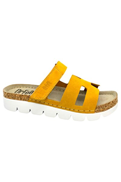 Dr. Feet Dr Feet 9018 Γυναικείες Παντόφλες Κίτρινο Μουστάρδας