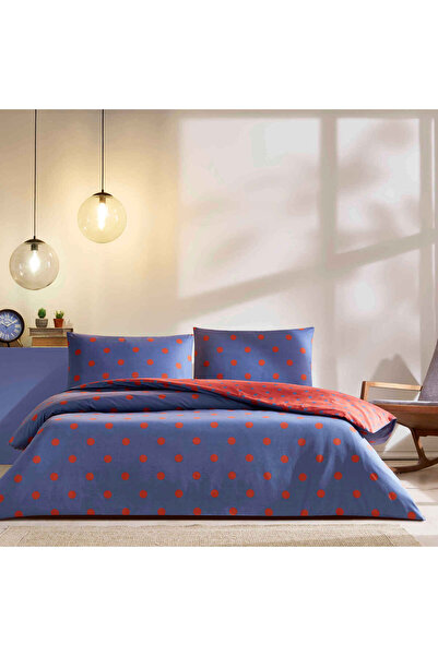Taç Lagos Ranforce Double Duvet Cover Set Navy Blue
