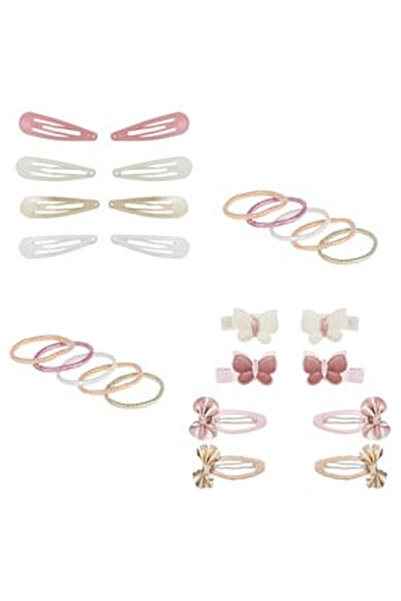 OEM Set Accesorii Par cu 16 Clame Fluturi Fundite Glitter & 10 Elastice Lurex...