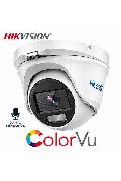 Hilook Hikvision THC-T129-P 2MP 2.8mm ColorVu Sesli TVI/AHD/CVI/CVBS Dome Kamera