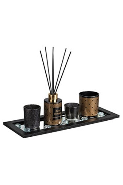 OEM Set Decorativ de Craciun cu Baza Oglinda 3 Lumanari & Recipient pentru Ul...