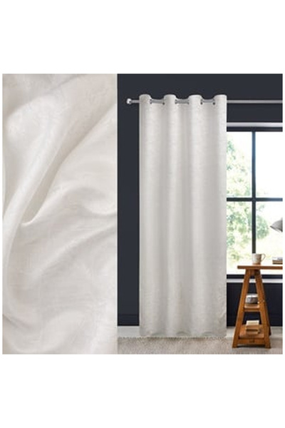 OEM Perdea Decorativa Off White cu Model Frosty & Inele 140x260cm