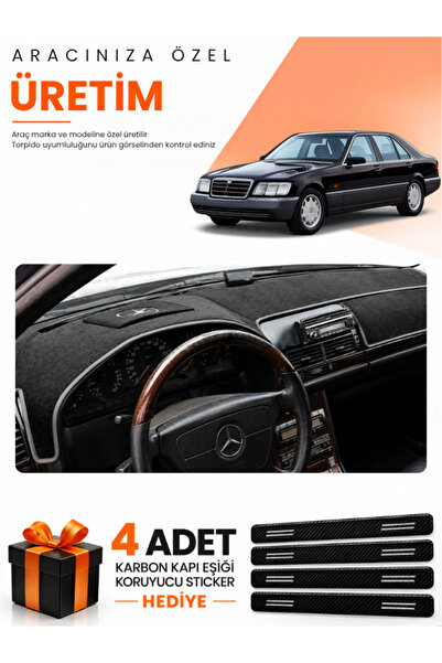 e-biz Mercedes W140 (1991-1998) Compatible Dashboard Protection Cover Auto Co...