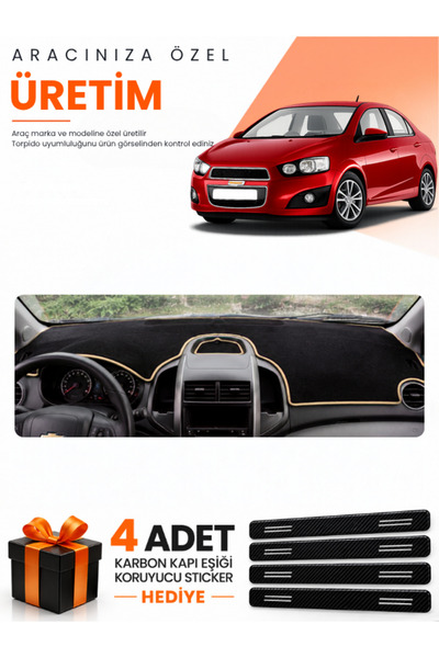 e-biz Chevrolet Aveo T300 (2011-2015) Compatible Dashboard Protection Cover A...