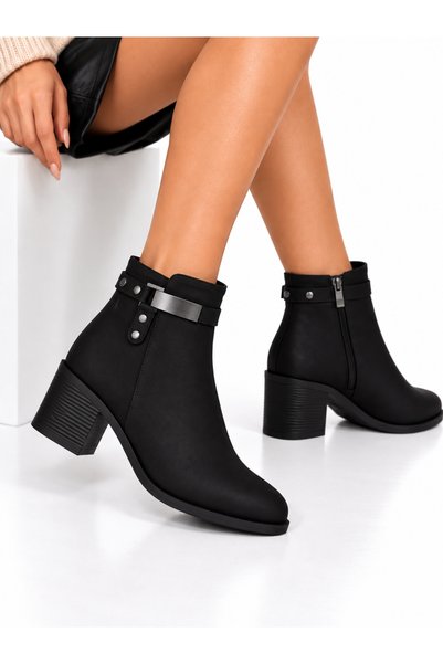 IŞILTI SHOES Kadın Bot Zümrüt Füme Metal Toka Detaylı Yandan Fermuarlı Kaymaz...
