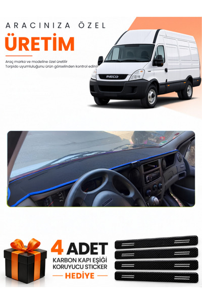 e-biz غطاء حماية توربيدو متوافق مع IVECO DAILY (2011-2014) - أسود-أزرق - IV001