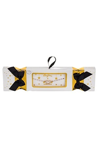 OEM Bratara de Craciun Inima de Culoare Aurie Strass Margele Mici Albe in Amb...