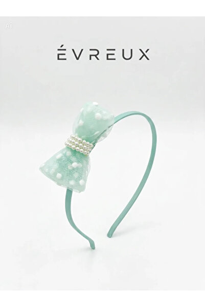 EVREUX Pearl and Polka Dot Tulle Bow Crown
