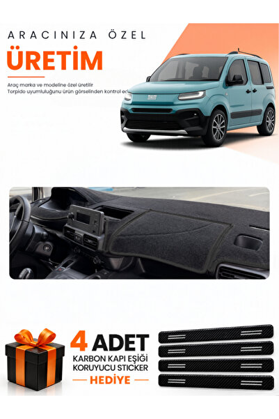 e-biz Fi̇at Doblo (2023-2026) Compatible Dashboard Protection Cover Auto Cove...