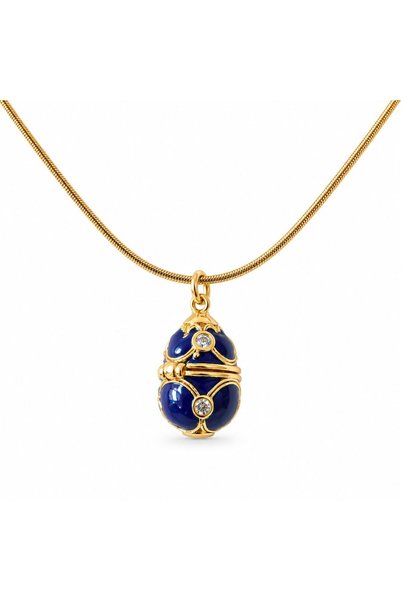 B Design jewelry Nova Navy Blue Lucky Egg Steel Necklace