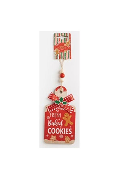 OEM Ornament de Craciun Tocator Rosu cu Om de Turta Dulce 8x15cm