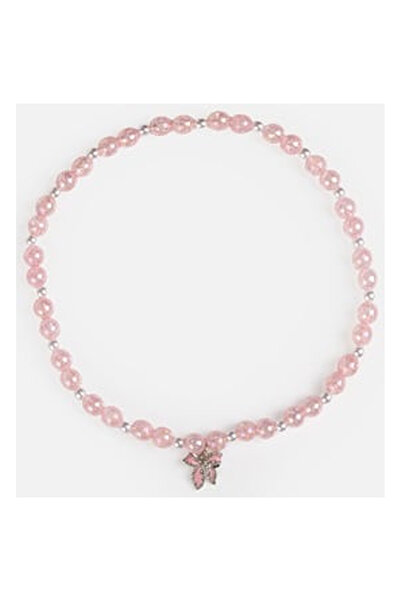 OEM Colier Roz cu Margele & Charm Fundita pentru Copii
