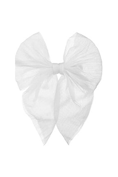 OEM Clama Par Funda Alba Organza cu Lurex pentru Copii 11.5cm
