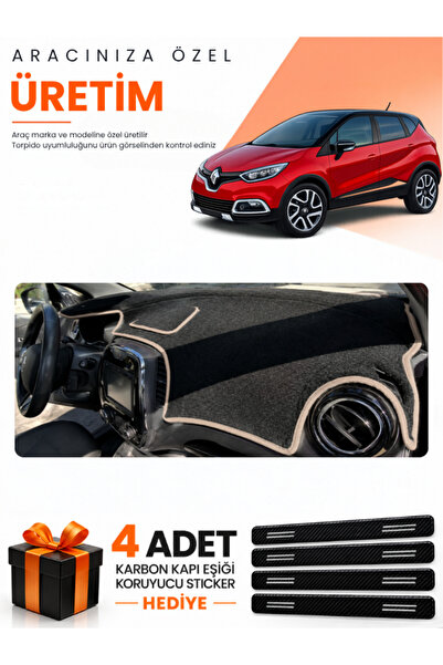 e-biz Renault Captur 1 (2013-2019) Compatible Dashboard Protection Cover Auto...
