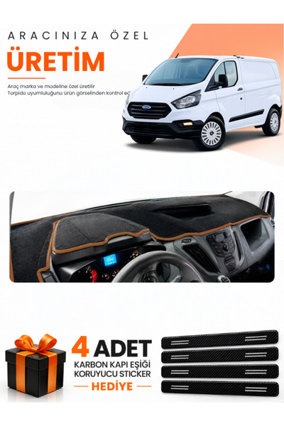 e-biz Ford Transit Custom (2012-2020) Compatible Torpedo Protection Cover Aut...