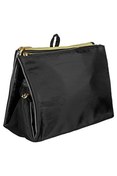 OEM Portfard Negru cu 3 Compartimente Transparente & Carlig 23x10x17cm