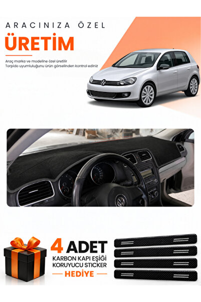 e-biz غطاء حماية توربيدو متوافق مع فولكس فاجن جولف 6 (2008-2012) - أسود - VW011