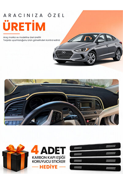 e-biz Hyundai Elantra (2017-2020) Compatible Dashboard Protection Cover Auto ...