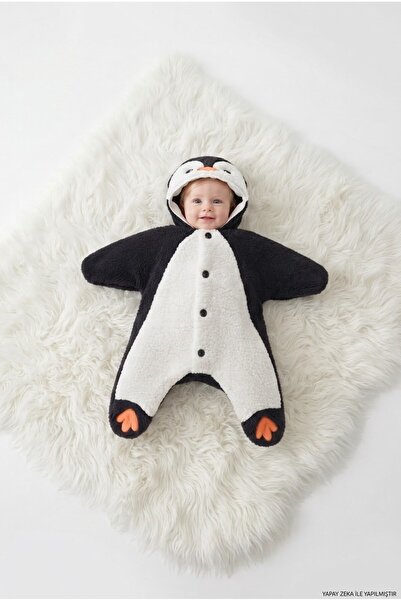 ZEYNUKO Bebek Penguenli 0-6 Ay Uyku Tulumu Yenidoğan Hastane Çıkışı Bebek Kıy...
