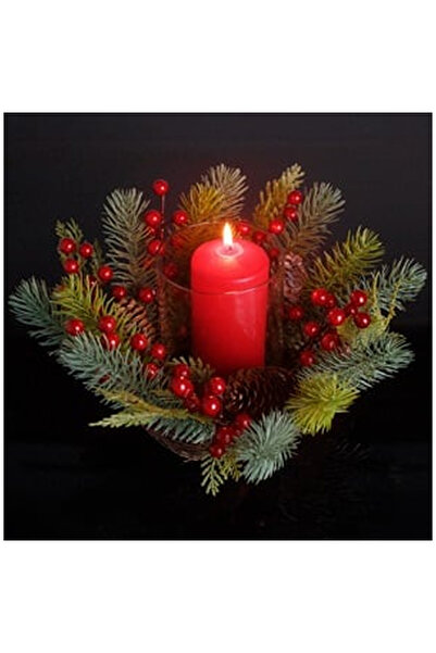 OEM Decorative Christmas Tree Stand with Pine Cones for Candles Ø32cm