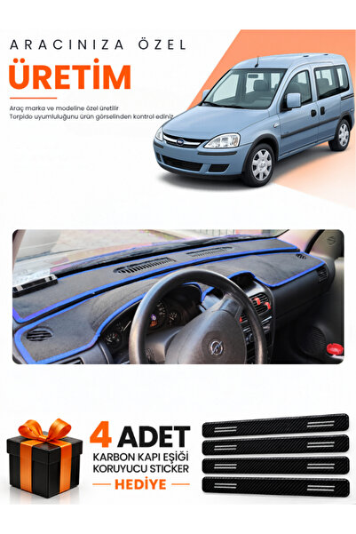 e-biz غطاء حماية توربيدو متوافق مع OPEL COMBO C (2001-2011) - أسود-أزرق - OP007