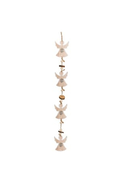 OEM Decoratiune Suspendabila de Craciun Ingerasi Lemn 50cm