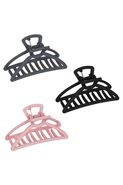 OEM Clame Par Gri Neagra Roz Semiluna pentru Femei 7.5cm - 3buc