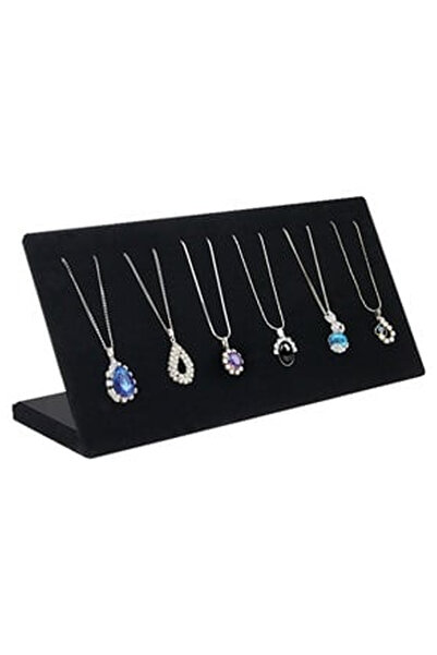 OEM Black Velvet Jewelry Organizer Stand for Necklaces 25x8.5x11cm
