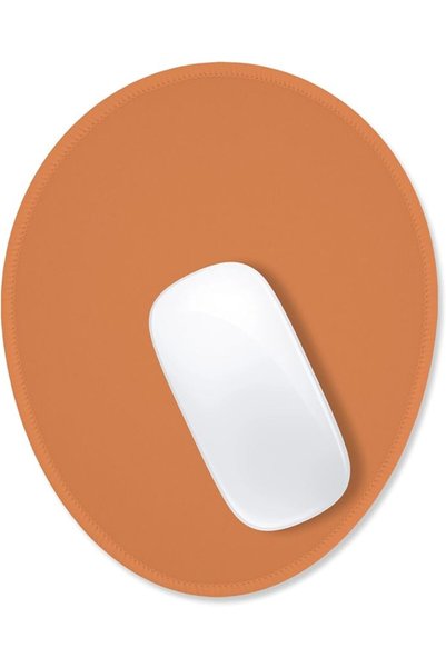 GENERAL Hsurbtra Mouse Pad, Premium Texture Small Round 8.5 x Inch White Stit...