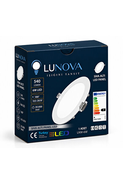 6W SLIM LED -SIVA ALTI LED PANEL BEYAZ IŞIK