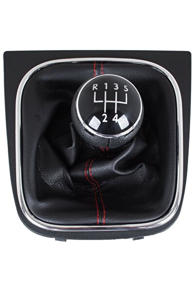 M MODECAR Nucă schimbător de viteze VW Golf V 03-08 + manșon negru cu fir roș...