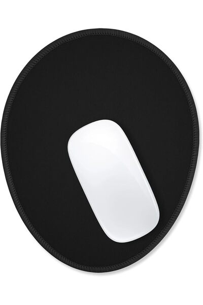 GENERAL Hsurbtra Mouse Pad, Premium Texture Small Round 8.5 x Inch White Stit...