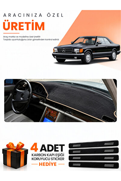 e-biz Mercedes W126-C126 (1979-1991) Compatible Dashboard Protection Cover Au...