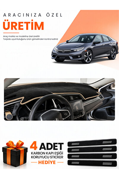 e-biz Honda Civic Fc5 (2015-2022) Compatible Dashboard Protection Cover Auto ...