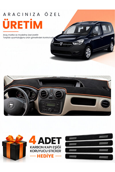 e-biz Daci̇a Dokker (2012-2020) Compatible Dashboard Protection Cover Auto Co...