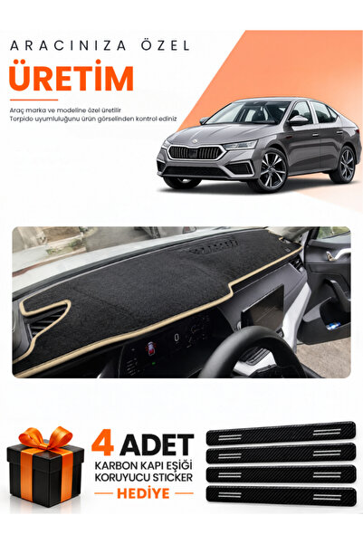 e-biz Skoda Octavia (2020-2025) Compatible Dashboard Protection Cover Auto Co...