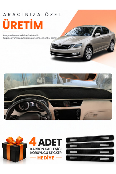 e-biz Skoda Octavia (2013-2019) Compatible Dashboard Protection Cover Auto Co...