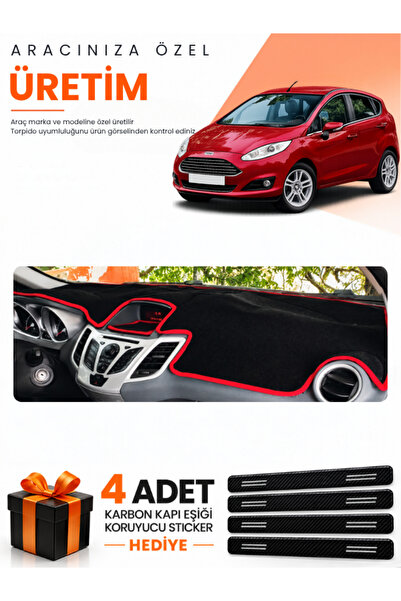 e-biz Ford Fi̇esta (2008-2017) Compatible Dashboard Protection Cover Auto Cov...