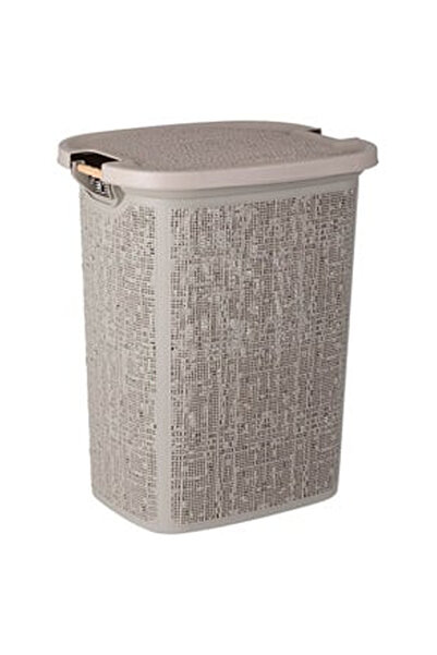 OEM Cos de Rufe Maro cu Manere de Lemn 46x37x57,5cm - 60L
